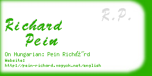 richard pein business card